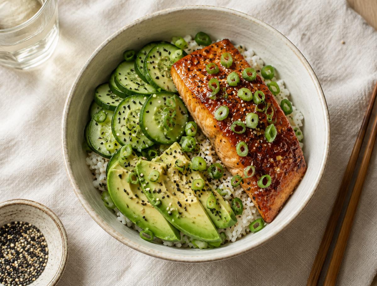 Miso Salmon Rice Bowl