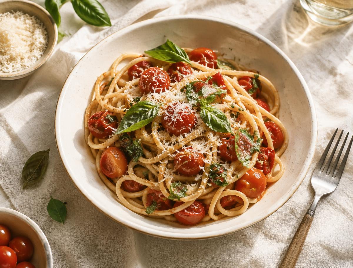 Burst Tomato Basil Pasta